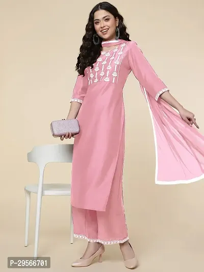 Stylish Cotton Embroidered Kurta Set for Women-thumb0