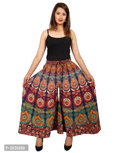 Ethnic Cotton Flared Palazzo