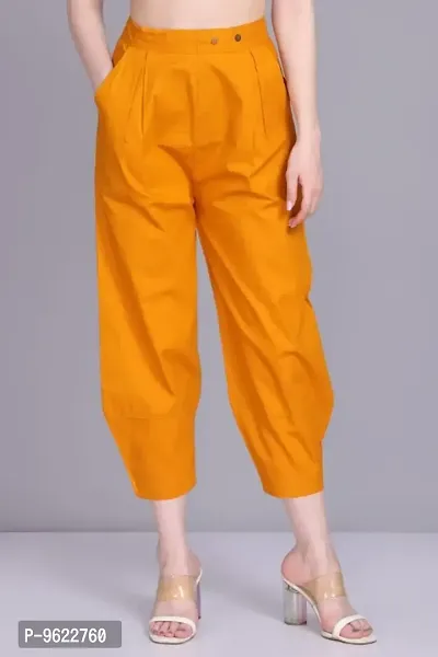 Fancy Cotton Baggy Cropped Pant For Women-thumb0