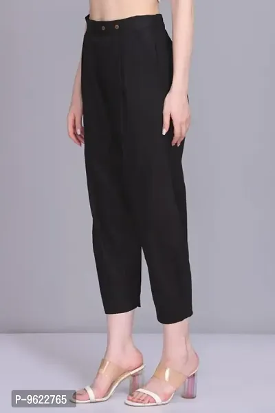 Fancy Cotton Baggy Cropped Pant For Women