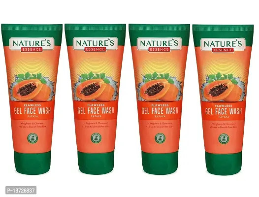 Nature's Essence Perfect Papaya Face Wash, 65 ml (Pack of 4)