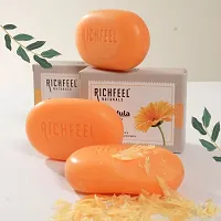 Richfeel Anti Acne Soap | Calendula Power of Soothing For Skin prone Extracts to  Blemishes Physician Formulated Helps Calm Replenish 75 g Pack-thumb2