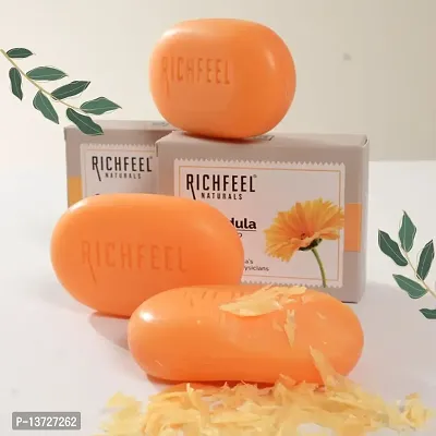 Richfeel Anti Acne Soap | Calendula Power of Soothing For Skin prone Extracts to  Blemishes Physician Formulated Helps Calm Replenish 75 g Pack-thumb3