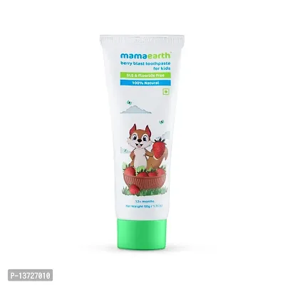 100% NATURAL BERRY BLAST TOOTHPASTE FOR BABIES BY MAMMAA-EARTHH 50GM (PACK OF 2)-thumb0