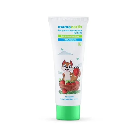 100% NATURAL BERRY BLAST TOOTHPASTE FOR BABIES BY MAMMAA-EARTHH 50GM (PACK OF 2)