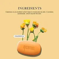 Richfeel Calendula Acne Soap, 75g (Pack of 3)-thumb1