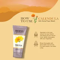 Richfeel Anti Acne Calendula Face Wash | Power of Soothing Calendula Extracts | For Skin prone to Acne  Blemishes | Physician Formulated | Helps Calm  Replenish Skin | 100 g (Pack of 2)-thumb3