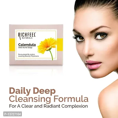 Richfeel Calendula Soap for Acne - Anti Acne soap-thumb5