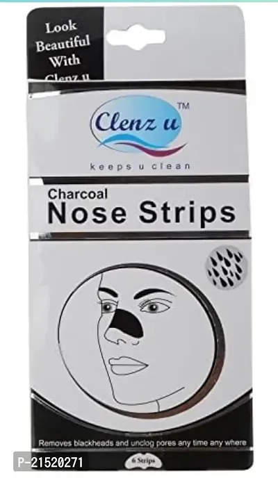 Clenz U Nose Strips - Charcoal, 6 Strips Pack