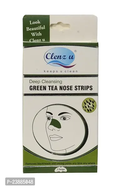 Clenz U Deep Cleansing Green Tea Nose - 3 Strips (Pack Of 1)