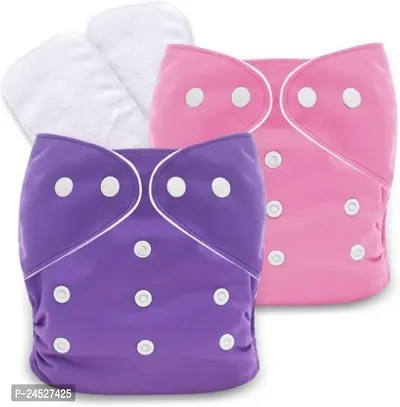 Reusable Cloth Diapers Washable, Adjustable Size(Multi Colour)