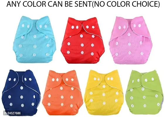 Reusable Cloth Diapers Washable, Adjustable Size(Multi Colour)-thumb0