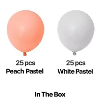 Premium Quality Peach And White Pastel Balloons For Birthday-Anniversary-Engagement-Wedding-Baby Shower-Farewell-Any Special Event Theme Party Decoration (Peach And White Pastel)-thumb1