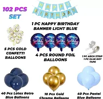 Premium Quality Blue Birthday Party Decoration Backdrop Arch Set Of 102 Pcs-thumb1