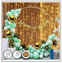 MEEZONE Green Birthday Decoration Items - Pack of 53 Pcs-thumb1