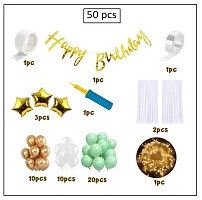 MEEZONE Green Birthday Decoration Items - Pack of 53 Pcs-thumb2