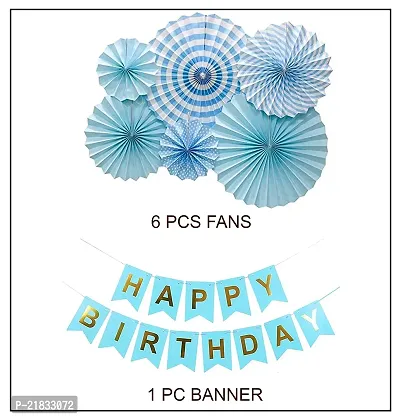 MEEZONE Hanging Fan with Birthday Banner Pack of 7 Pcs-thumb2