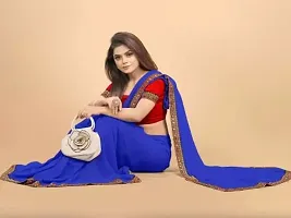 Stylish Fancy Designer Georgette Saree With Blouse Piece For Women-thumb1