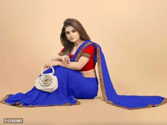 Stylish Fancy Designer Georgette Saree With Blouse Piece For Women-thumb2