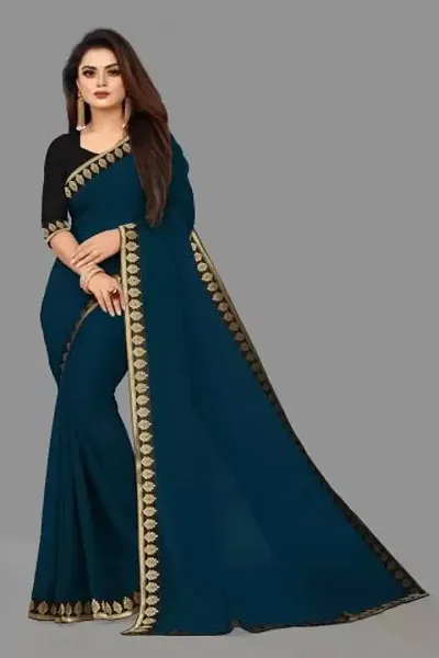 Alluring Georgette Saree with Blouse piece 