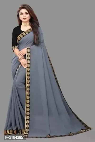 Stylish Fancy Designer Georgette Saree With Blouse Piece For Women-thumb0