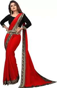 Stylish Fancy Designer Georgette Saree With Blouse Piece For Women-thumb1