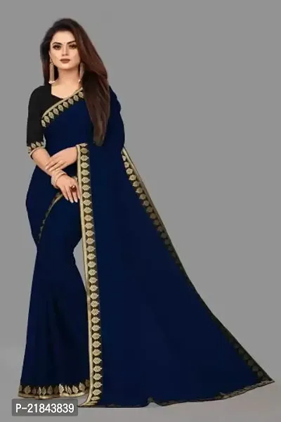 Stylish Fancy Designer Georgette Saree With Blouse Piece For Women-thumb0