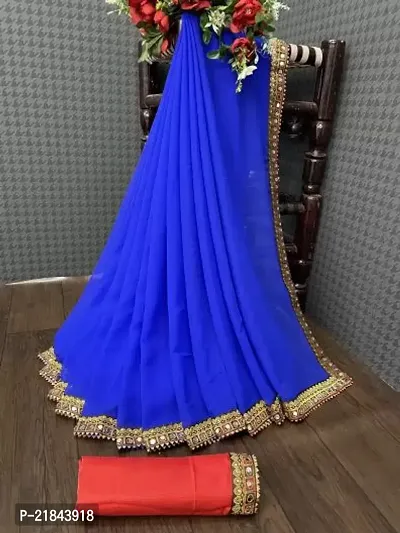 Stylish Fancy Designer Georgette Saree With Blouse Piece For Women