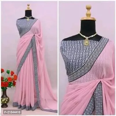 Stylish Fancy Designer Georgette Saree With Blouse Piece For Women