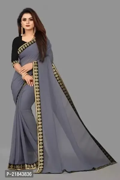 Stylish Fancy Designer Georgette Saree With Blouse Piece For Women-thumb0