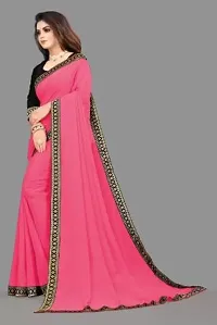 Stylish Fancy Designer Georgette Saree With Blouse Piece For Women-thumb1