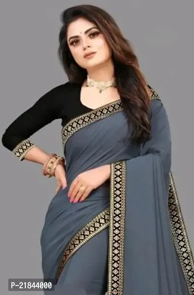 Stylish Fancy Designer Georgette Saree With Blouse Piece For Women-thumb0