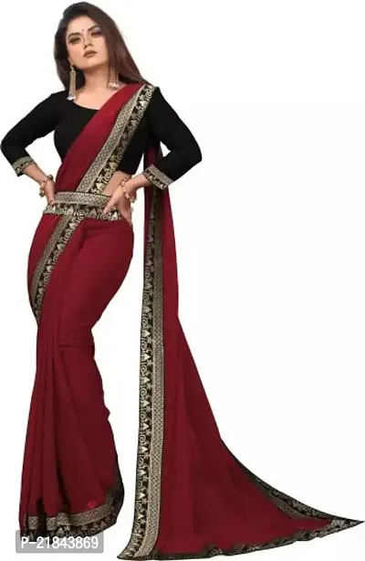 Stylish Fancy Designer Georgette Saree With Blouse Piece For Women-thumb2