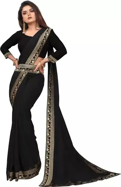 New In Georgette Saree with Blouse piece 