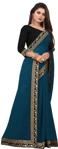 Stylish Fancy Designer Georgette Saree With Blouse Piece For Women-thumb1