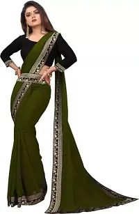 Stylish Fancy Designer Georgette Saree With Blouse Piece For Women-thumb1