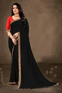 Stylish Fancy Designer Georgette Saree With Blouse Piece For Women-thumb1