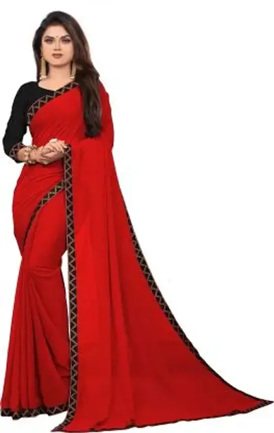 Trending Georgette Saree with Blouse piece 