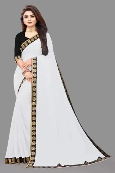 New In Georgette Saree with Blouse piece 