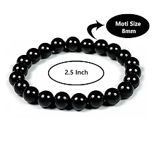 2 Pcs Couple Distance Relationship 8 mm bead Bracelets for men Women Stretch Bracelets Black Matte Agate  White Howlite Energy Beads Stone Lovers Touch-thumb2