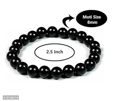 2 Pcs Couple Distance Relationship 8 mm bead Bracelets for men Women Stretch Bracelets Black Matte Agate  White Howlite Energy Beads Stone Lovers Touch-thumb3