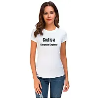 UDNAG Unisex Round Neck Graphic computer Engineer   is a computer Engineer Polyester T-Shirt White-thumb2