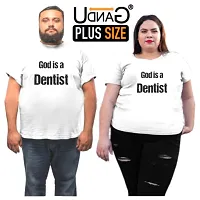 UDNAG Unisex Round Neck Graphic Dentist   is a Dentist Polyester T-Shirt White-thumb3