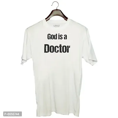 UDNAG Unisex Round Neck Graphic Doctor   is a Docter Polyester T-Shirt White