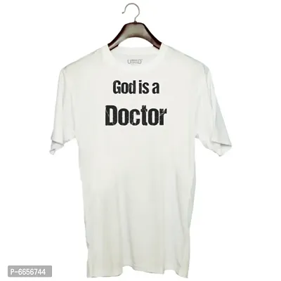 UDNAG Unisex Round Neck Graphic Doctor   is a Docter Polyester T-Shirt White-thumb0