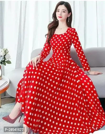 Stylish Fancy Designer Crepe Printed A-Line Dress For Women