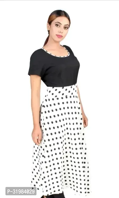 Stylish Polka Crepe Dress