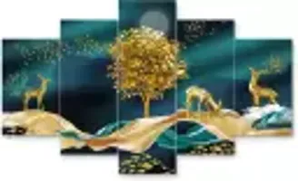 Art Painting for Home Decoration|3D Painting|UV Texture Wall Paintings Digital Reprint 17 inch x 30 inch Painting  (Without Frame, Pack of 5)-thumb2