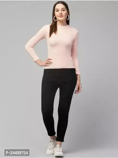 Classic Cotton Lycra Solid Tops for Women-thumb3