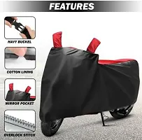 brandroofz Waterproof Two Wheeler Cover for TVS(Raider Black Red)-thumb3